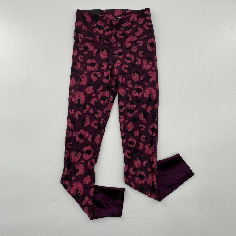 Under Armour Women's High Rise Ankle 7/8 Length Leggings Burgundy Purple Size XS - Picture 4 of 9
